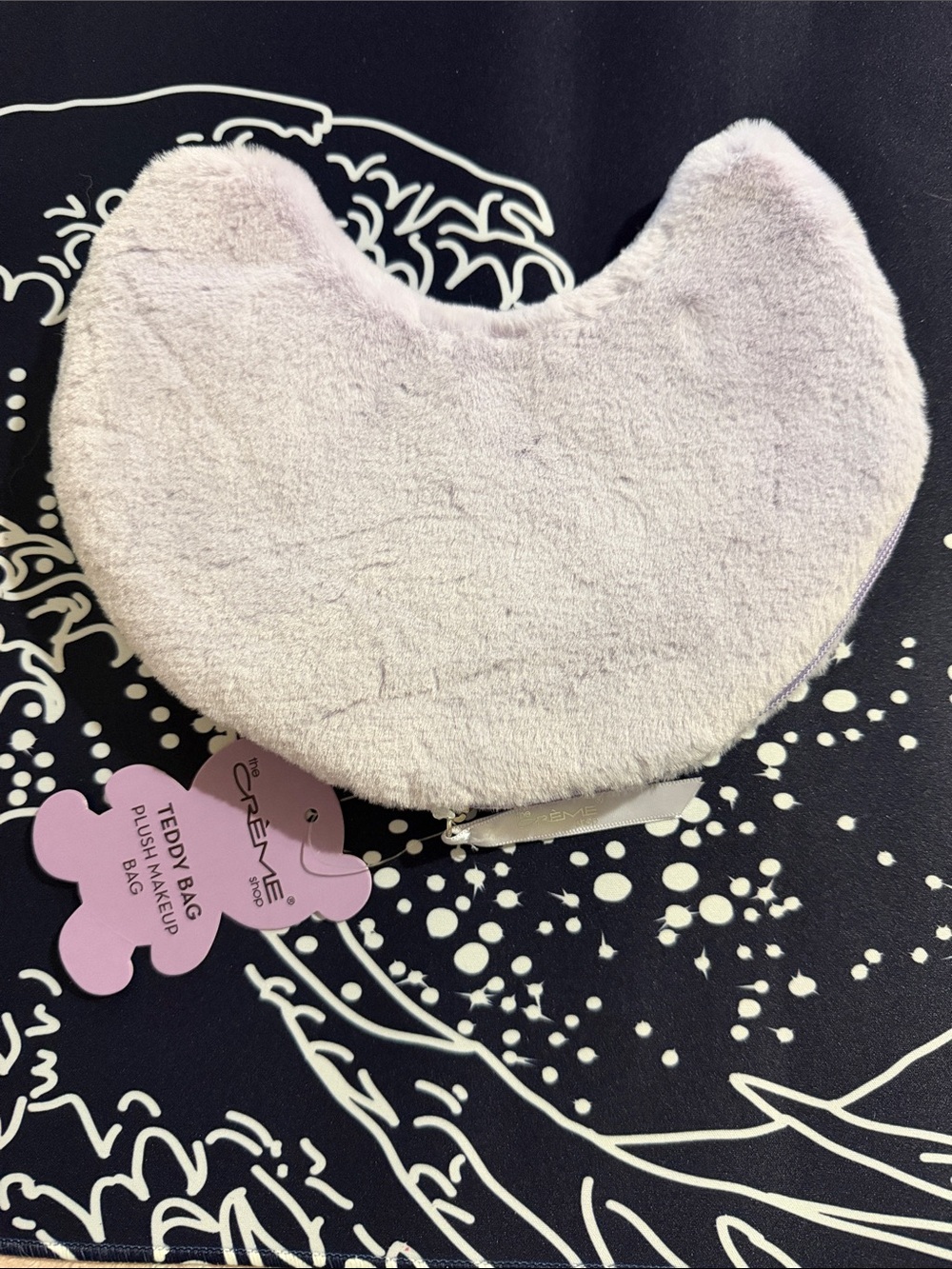 The Crème Shop Teddy Bag- Moon- Light Lavender